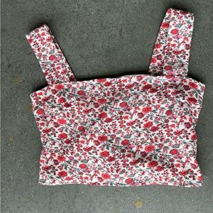 Abercrombie & Fitch cropped floral top
